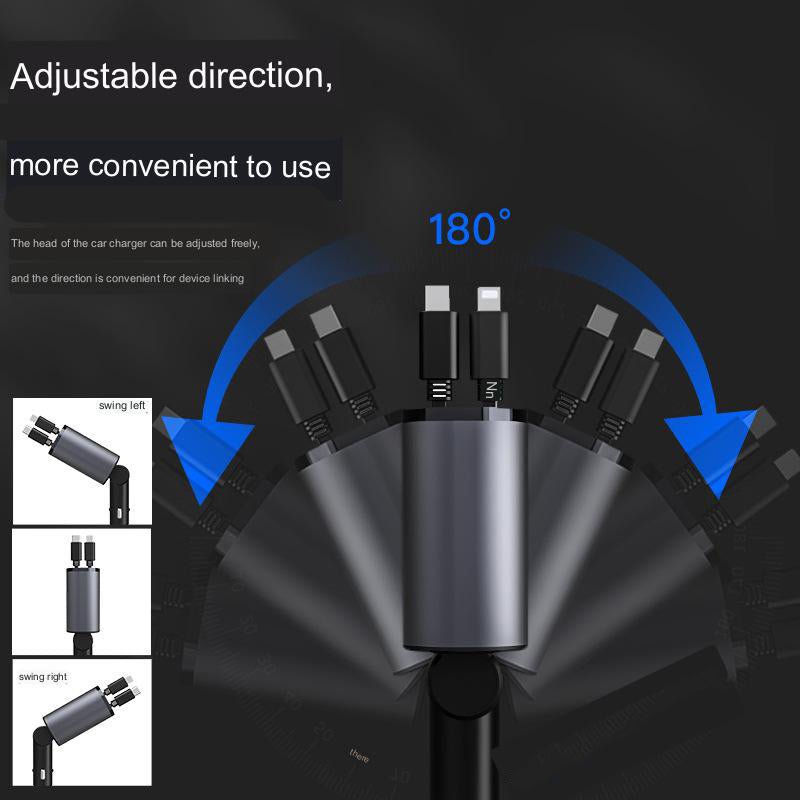 4 in 1 Retractable Charger 🚗