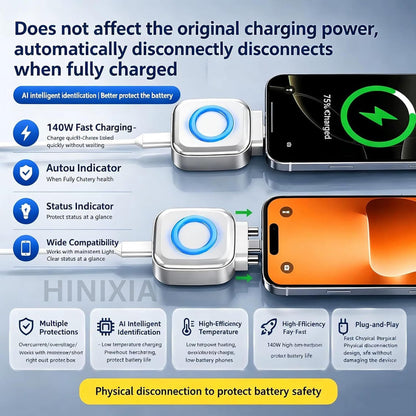 Smart Auto Eject Fast Charging Adapter — شاحن سريع ذكي بخاصية الإخراج التلقائي