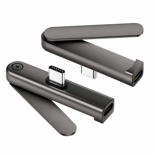 USB-C Foldable Phone Stand Adapter — محول USB-C متعدد الاستخدامات مع حامل هاتف قابل للطي