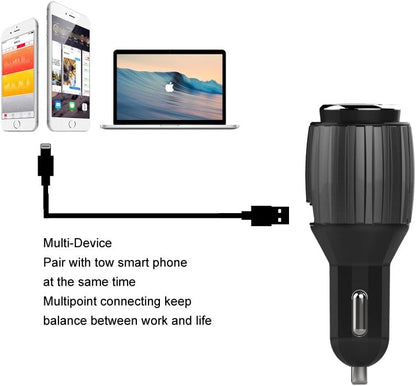 Bluetooth Headset Car Charger – Hands-Free Driving — شاحن سيارة مع سماعة بلوتوث – قيادة بدون استخدام اليدين